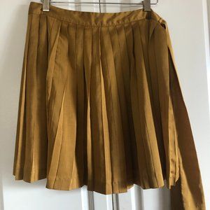 Gold Pleated Skirt